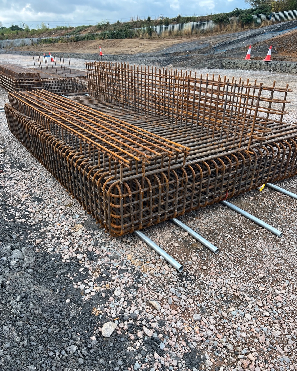 Footbridge Bankseats reinforcement cage 2