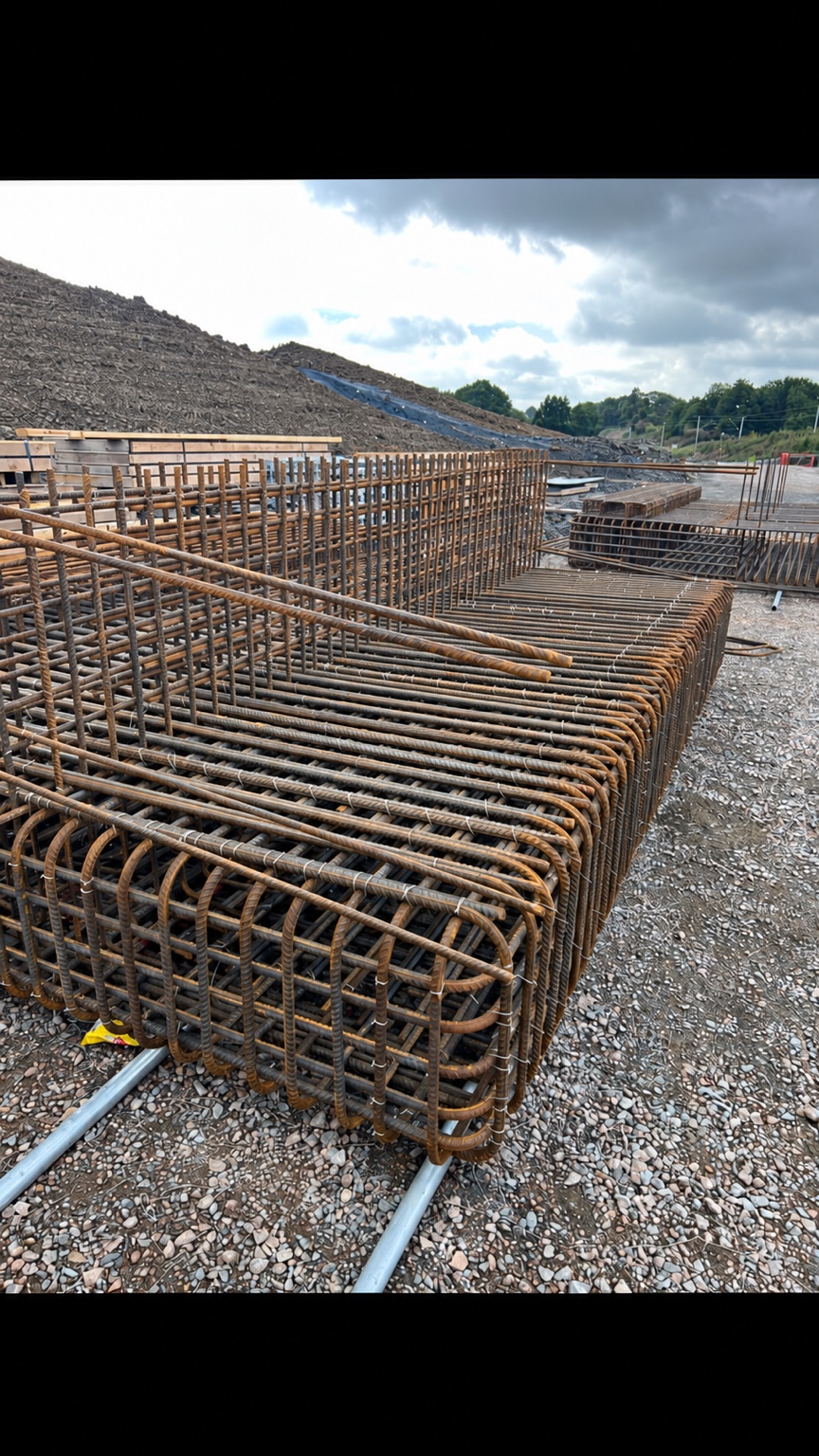 Footbridge Bankseats reinforcement cage 3