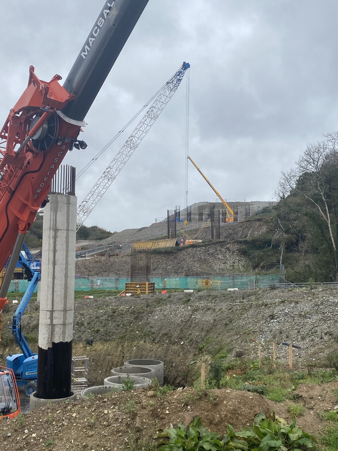 Reinforcement works on Plymouth bridge structure