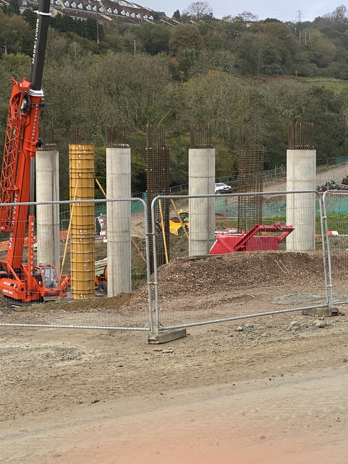 Bridge pier reinforcement works in Plymouth